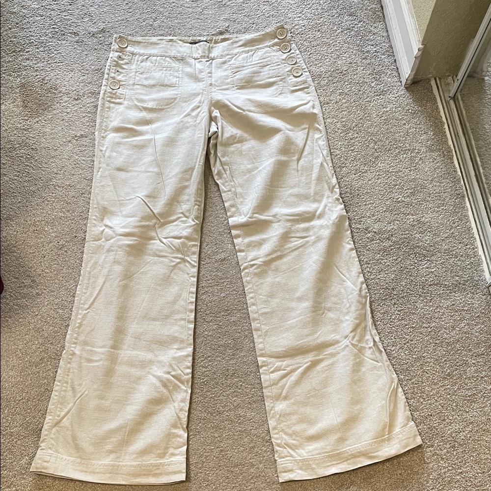 Armani Exchange Cream Flare Pants